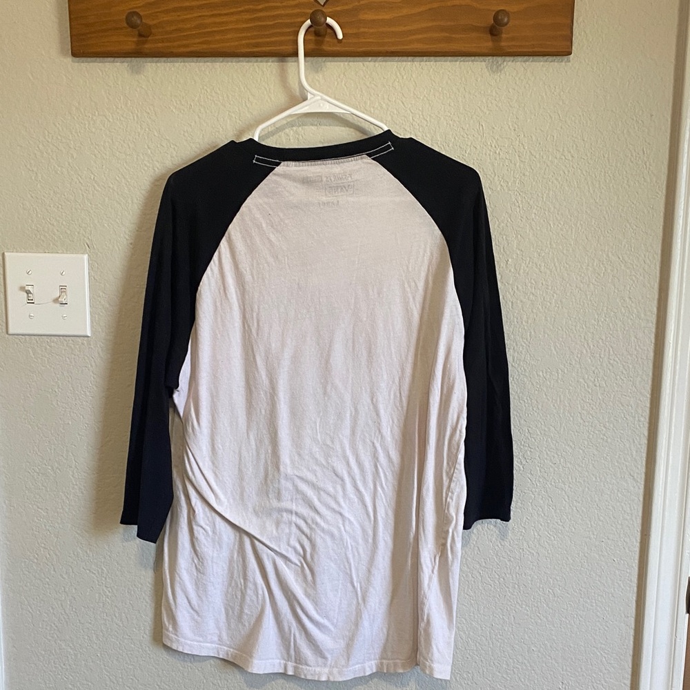 Vans Black and White Raglan Tee with Graphic - Picture 5 of 5